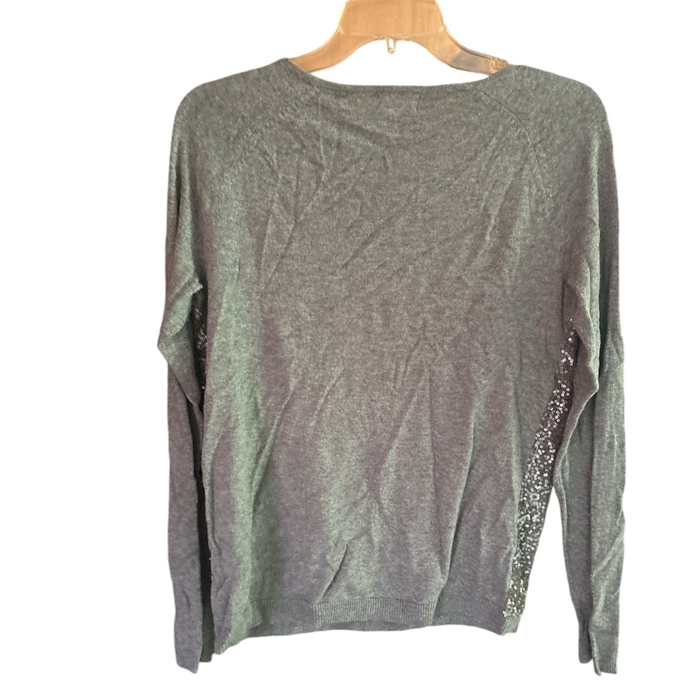 Elle gray sequin sweater size Medium - Picture 2 of 3